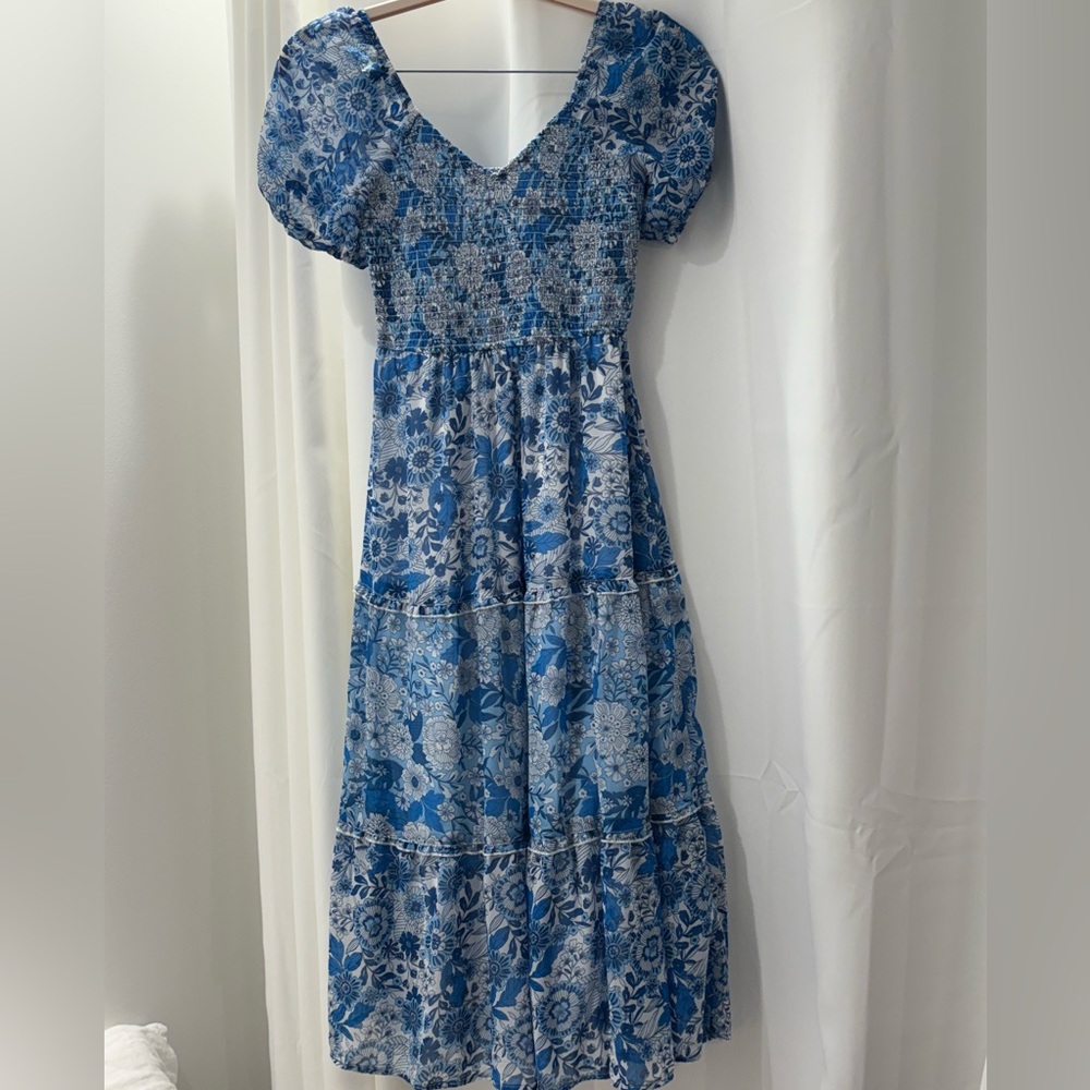 Sincerely Jules Blue and White Floral Blouse